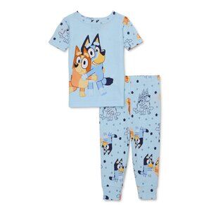BLUEY And BINGO Blue Pajamas 2 Piece BABY SIZE 12 MONTHS UNISEX NEW